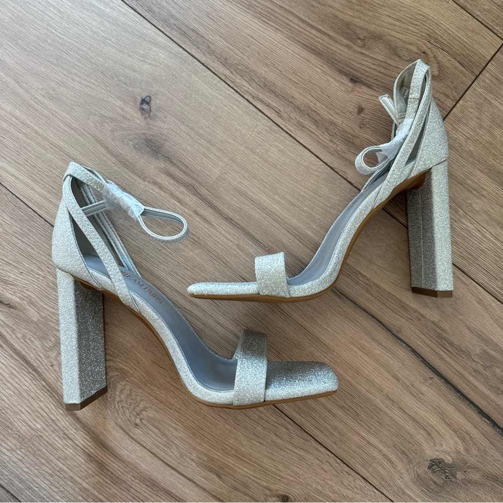 DREAM PAIRS High Heels Chunky Block Square Toe Elegant Open Toe Heel 7.5